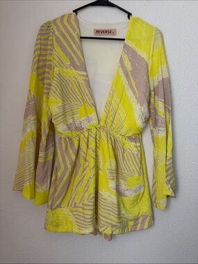 Reverse Deep V Romper Small